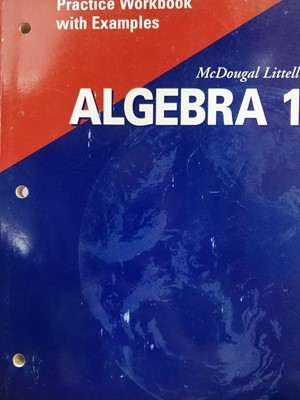 Algebra 1 Practice Workbook With Examples