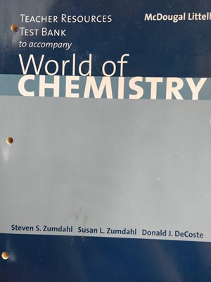 World of Chemistry Teacher Resources Test Bank