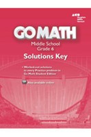 Go Math Middle School Grade 6 Solutions key (Paperback)