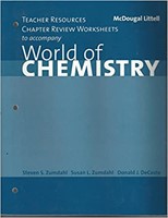 World of Chemistry Teacher Resources Chapter Review Worksheets (Paperback)
