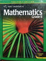 Holt McDougal Mathematics Grade 8 (Hardcover)