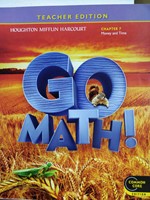 GO MATH ! TEACHER EDITION CHAPTER 7 - MONEY and TIME (Paperback)