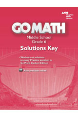 Go Math Middle School Grade 6 Solutions key