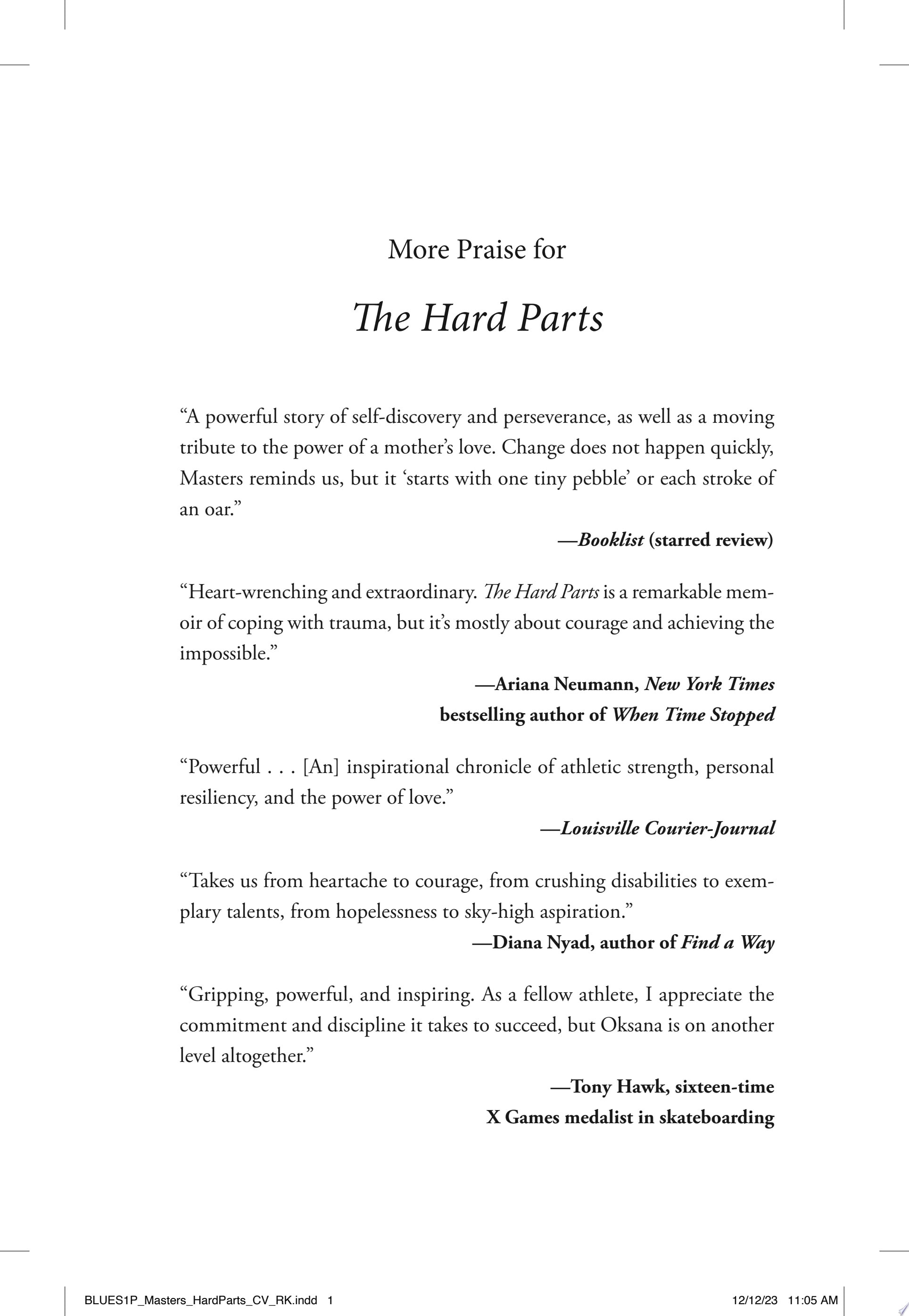 The Hard Parts A Memoir of Courage and Triumph